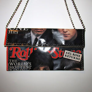 Beatles Rolling Stones NoteBagz Envelope Purse